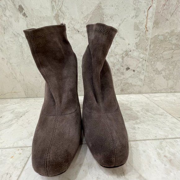BRIAN ATWOOD {7} Booties Grey Metal Suede(?) Rear Zipper - Picture 5 of 14